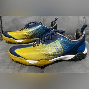 Footjoy Freestyle Men’s Spiked Golf Shoes Blue/Yellow sz 10.5M MSRP $200 EUC